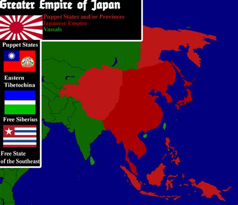 Map of the Greater Japanese Teikoku/Greater Empire of Japan : r/imaginarymaps