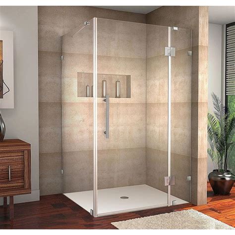 Aston Avalux 48 in. x 34 in. x 72 in. Completely Frameless Shower Enclosure in Chrome SEN987-CH ...