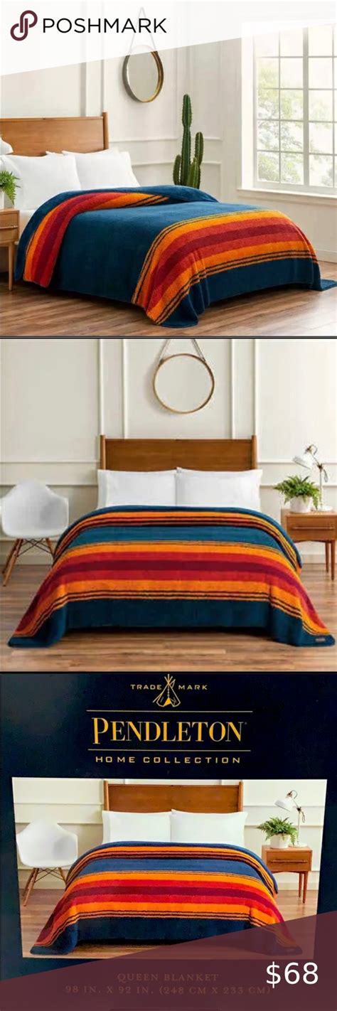 Pendleton Queen Sherpa Blanket 98”x92” Fleece | Pendleton bedding, Blanket, Queen blanket