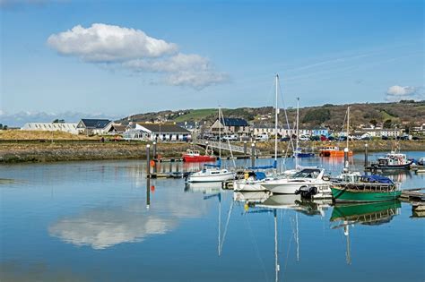 Burry Port Harbour and Marina Carmarthenshire - Canvas Print