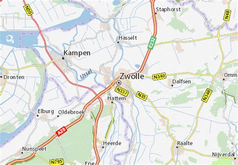 Map of Zwolle - Michelin Zwolle map - ViaMichelin