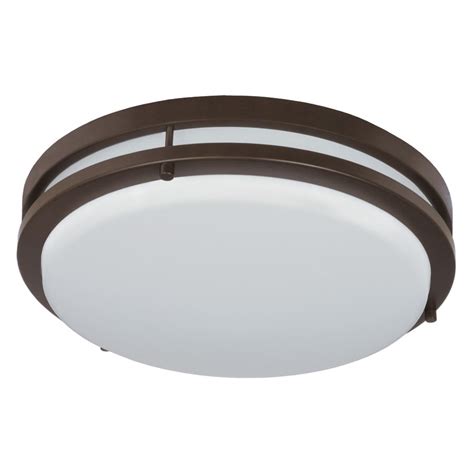 Good Earth Lighting Jordan 11-in Bronze Transitional LED Flush Mount Light ENERGY STAR at Lowes.com