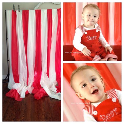 Homemade photography backdrop or Homemade photo studio backdrop - Christmas candy cane stripe ...