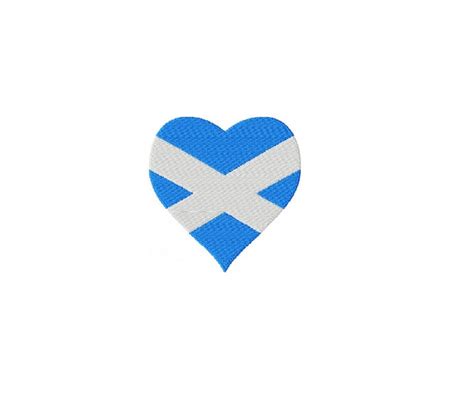 Scotland Heart Machine Embroidery Design Scottish Flag St. - Etsy