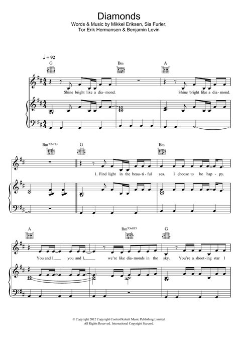 Diamonds | Sheet Music Direct