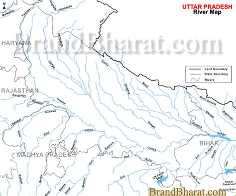 Uttar Pradesh River Map