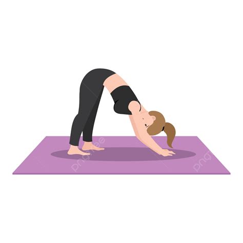 Cartoon Yoga Downward Facing Dog, Dog Clipart, Yoga Clipart, Cartoon ...