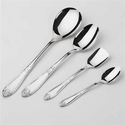 Silver Color Spoon Set Cutlery Set Stainless Steel Soup Spoons Sugar ...