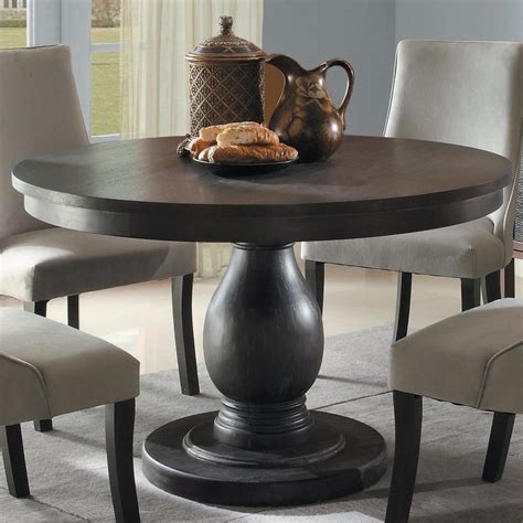 Homelegance Dandelion Distressed Taupe Wood Round Dining Table at Lowes.com