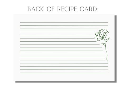 Floral Recipe Card Template, Printable Recipe Card for Bridal Shower, Editable Recipe Card ...