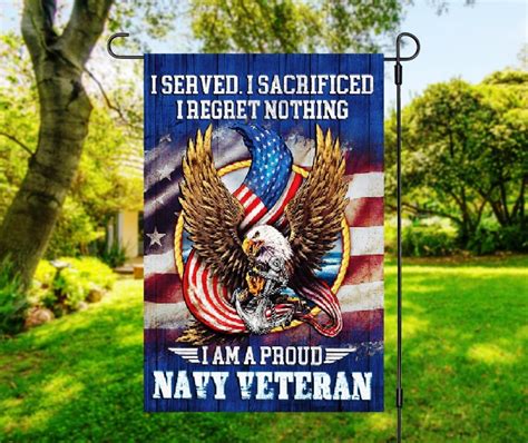 Proud U.S. Navy Veteran American Flag Sublimated Double Sided | Etsy