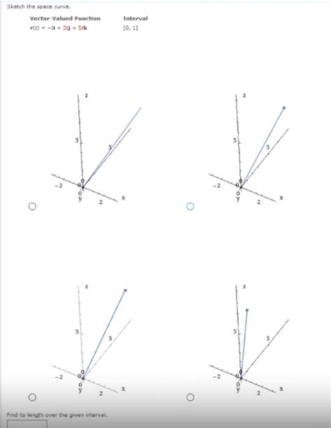 Solved Sketch the space curve. Vector Valued Function r(t) = | Chegg.com