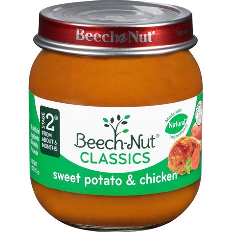 Beech-Nut Classics Baby Food, Stage 2, Sweet Potato & Chicken, 4 Oz - Walmart.com