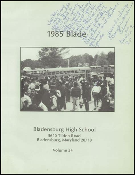 Explore 1985 Bladensburg High School Yearbook, Bladensburg MD - Classmates