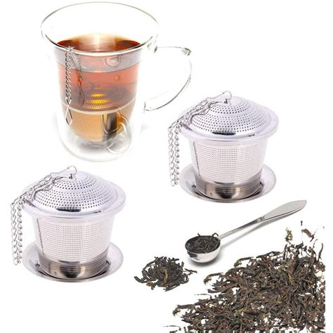 2 Pack Tea Infuser Steeper Set Ultra-fine Mesh Premium Stainless Steel ...