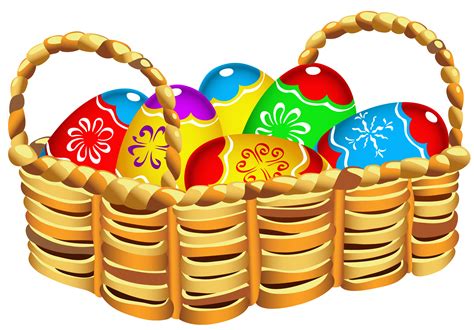 easter basket with eggs png - Clip Art Library