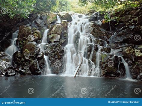 Jungle waterfall stock image. Image of tranquil, landscapes - 6925659