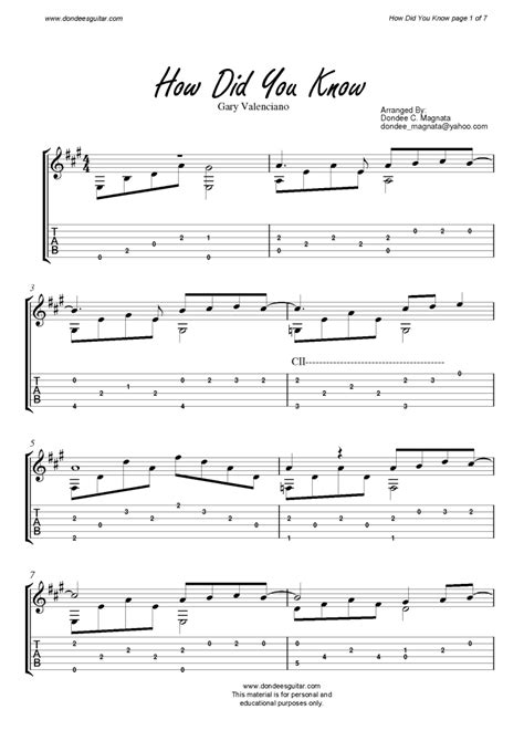 Beautiful OPM Fingerstyle Guitar Tabs | Arranged By Dondee's Guitar