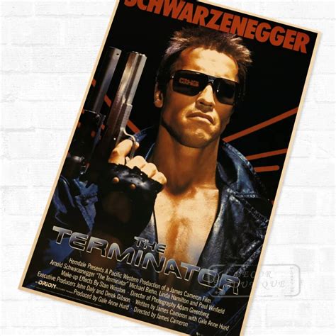 Arnold Schwarzenegger The Terminator Poster Vintage Retro Decorative ...