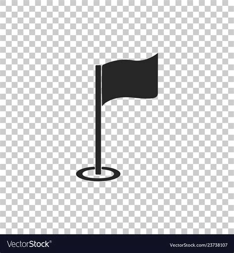 Golf flag icon isolated on transparent background Vector Image