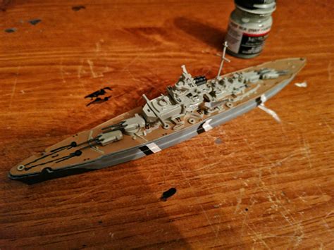 1:1200 KMS BISMARCK almost done! : r/modelmakers