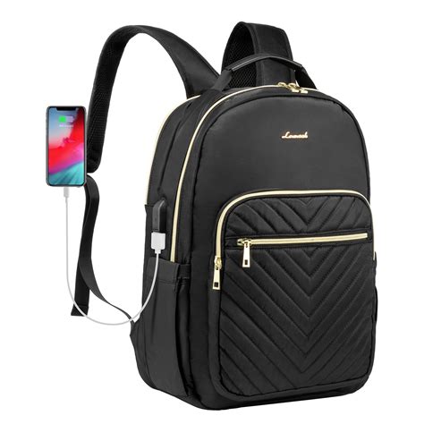 LOVEVOOK Stylish Quilted Laptop Backpack, Fit 15.6/17 inch, pockets – Lovevook