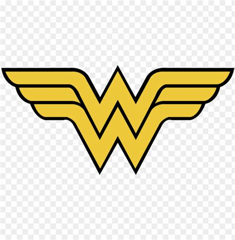 the wonder woman logo is shown on a transparent background, with no background clipping