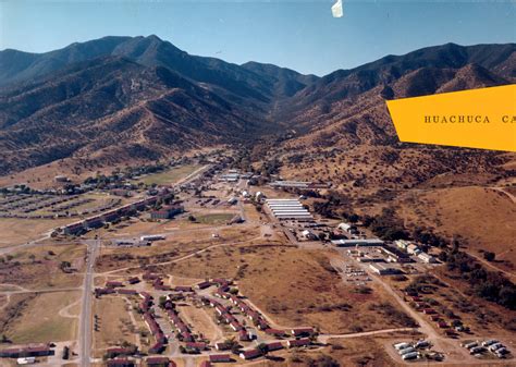 Aerial view of Huachuca canyon at Fort Huachuca | Arizona Memory Project