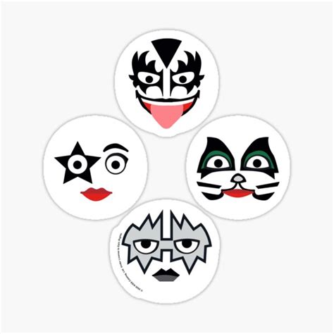 "Kiss Band Fan Art | Vector Face Pattern" Sticker for Sale by art-fox ...