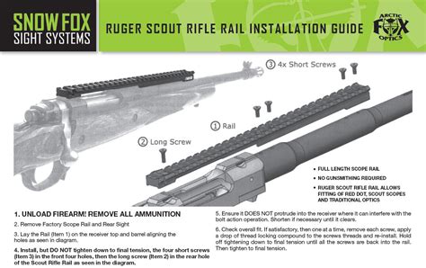 Ruger Scout Rifle Rail - Picatinny | Buy Scope Rings Bases Online - Arctic Fox Optics