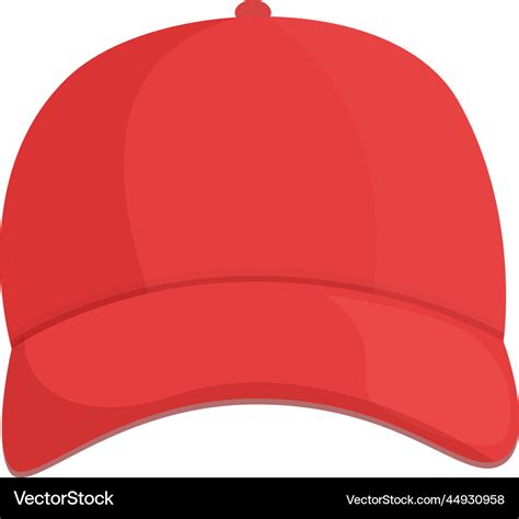 Red cap icon cartoon baseball hat Royalty Free Vector Image