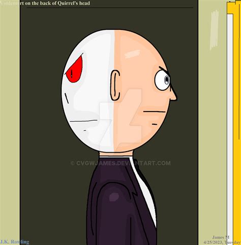 Voldemort on the back of Quirrell's head by cvgwjames on DeviantArt