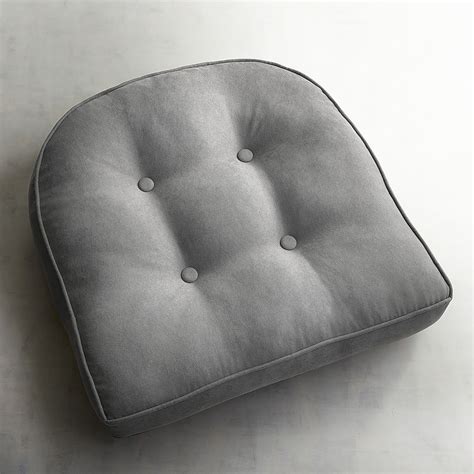 Large Contour Chair Cushion In Calliope Graphite Gray | Chair cushions ...