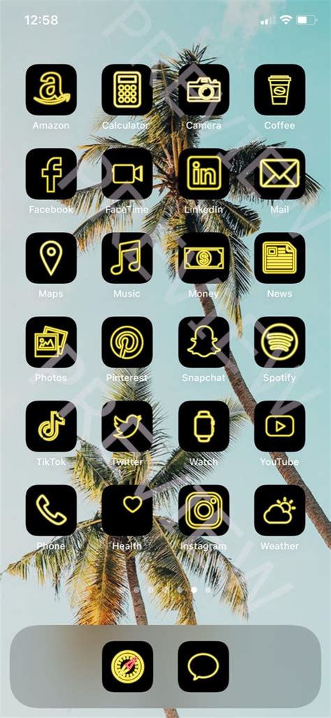 Yellow App Icons Aesthetic Camera