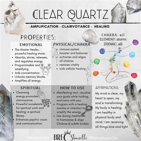 Clear Quartz | Crystals for manifestation, Crystals healing properties ...