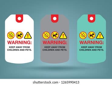 Warning Keep Away Children Pets Sticker Stock Vector (Royalty Free) 1265990413