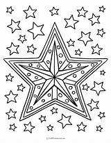 Christmas Star Coloring Page sketch template