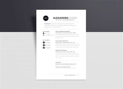 Free Minimalist Resume Template In INDD, Ai & Word Format - Good Resume