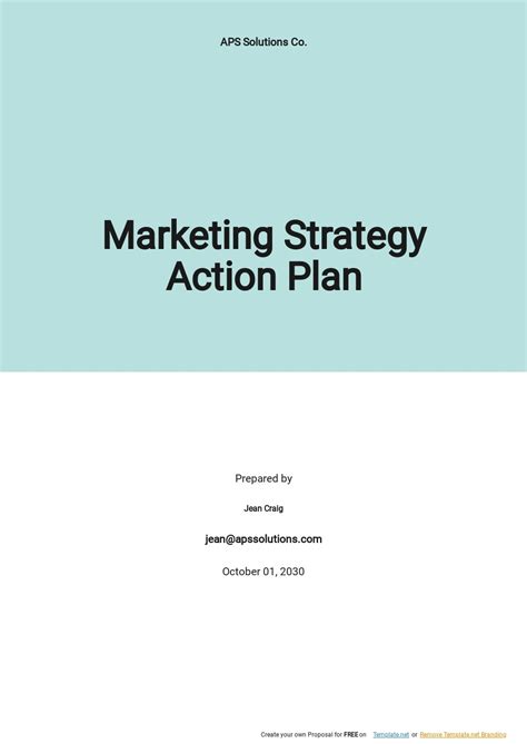 Marketing Strategy Action Plan Template - Google Docs, Word, Apple Pages, PDF | Template.net