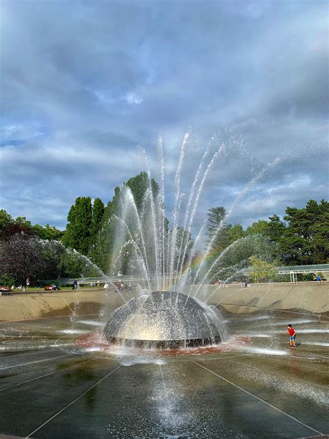 the International Fountain at the Seattle Center in the first summer ...