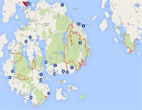 Printable Acadia National Park Map