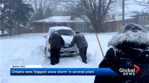 Blizzard warnings lifted after major snowfall hits southern Ontario ...