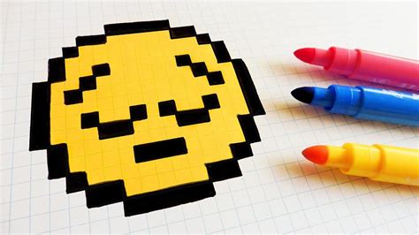 Handmade Pixel Art - How To Draw Emoji #pixelart