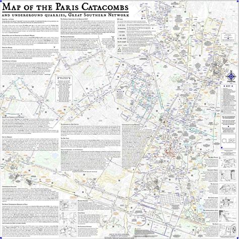 Detailed map of the Paris Catacombs in English [7000x7000 px] : MapPorn