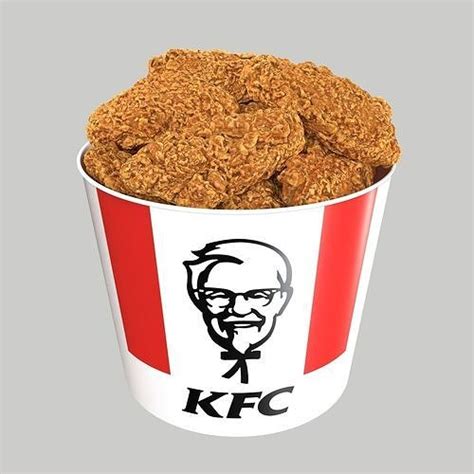 KFC 12 unique chicken wings bucket 3D model | CGTrader