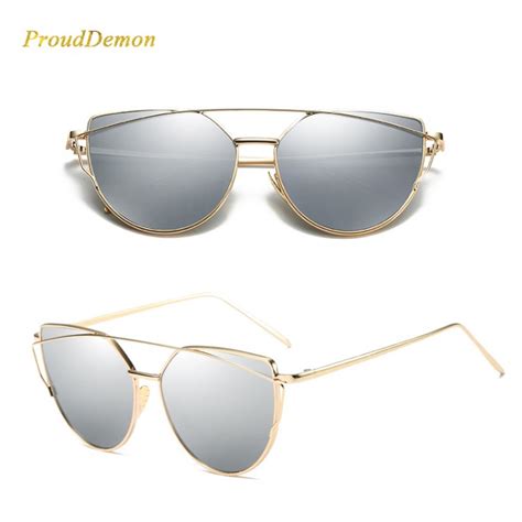 2018 Cat eye, rose gold metal, mirror SunglassesWomen s Sunglasses