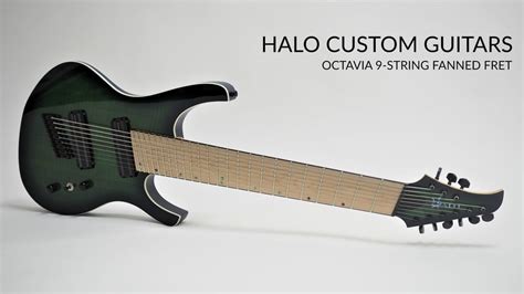 Halo® OCTAVIA - 9 string guitar, 30"-28" Fanned Fret Multi-Scale, Halo Single Saddle ...