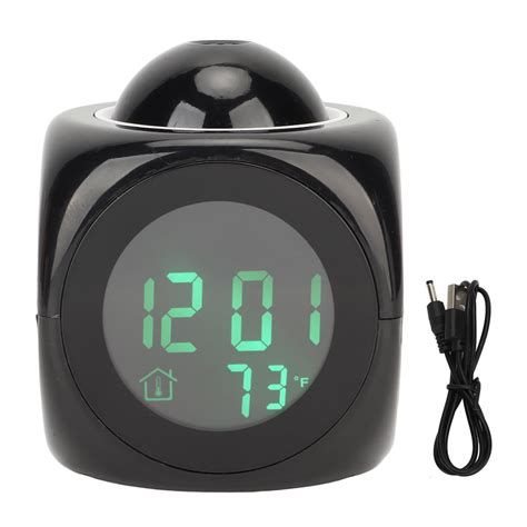 Projection Clock LED Display Projection Alarm Clock Mini Voice Timing Digital Clock Projector ...