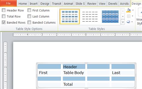 OOXML Hacking: Table Styles Complete - Brandwares