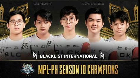 Tampil Dominasi Blacklist International Juara MPL PH S10 Mobile Legends ...